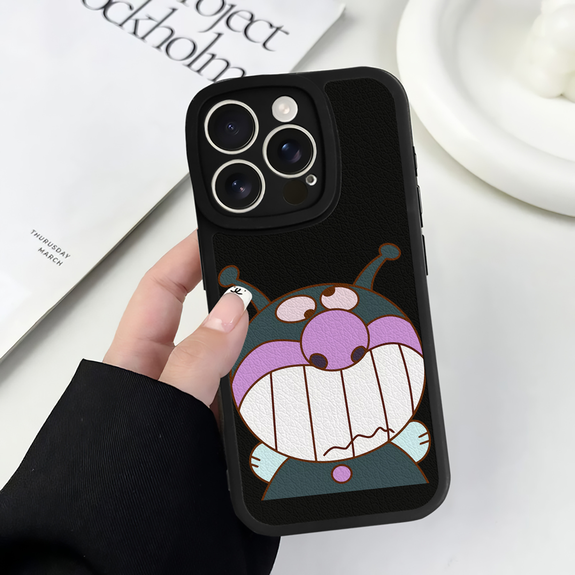 （画像用） アンパンマン Anpanman 【iPhone 16シリーズ対応】シリコンスマホケース（レザー調） 材質：シリコン